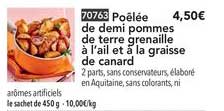 Poêlée De Demi Pommes De Terre Grenaille à L'ail Et à La Graisse De Canard
