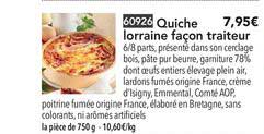 quiche lorraine façon traiteur