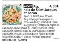 riz noix de saint jacques et bacon