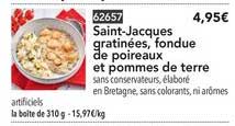 saint jacques gratinées fondue de poireaux et pommes de terre
