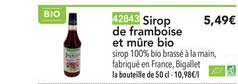 Sirop De Framboise Et Mûre Bio