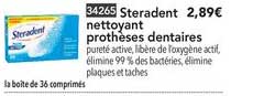 steradent nettoyant prothèses dentaires