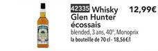 whisky glen hunter écossais