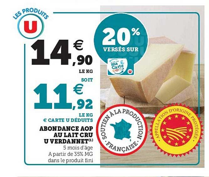 Abondance Aop Au Lait Cru U Verdannet