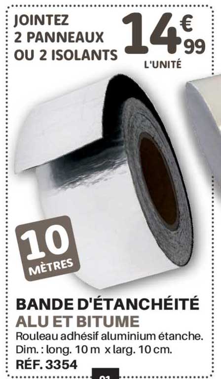 bande d'étanchéité alu et bitume