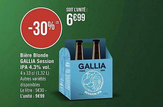 bière blonde gallia session ipa 4.3% vol.