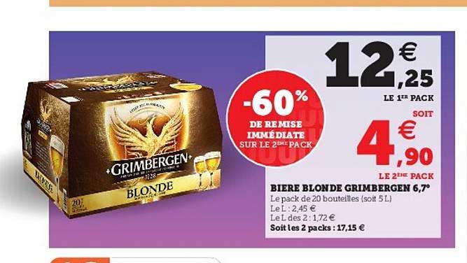 Bière Blonde Grimbergen 6,7°