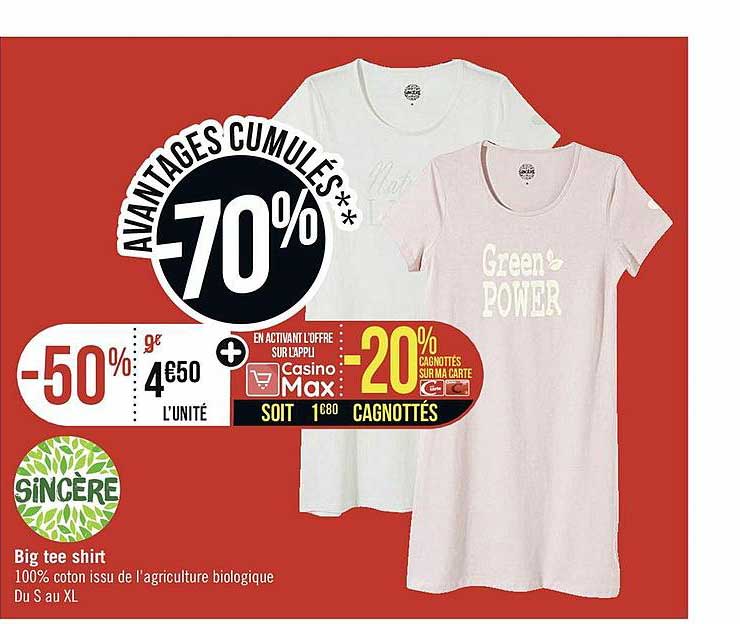 big tee shirt sincère