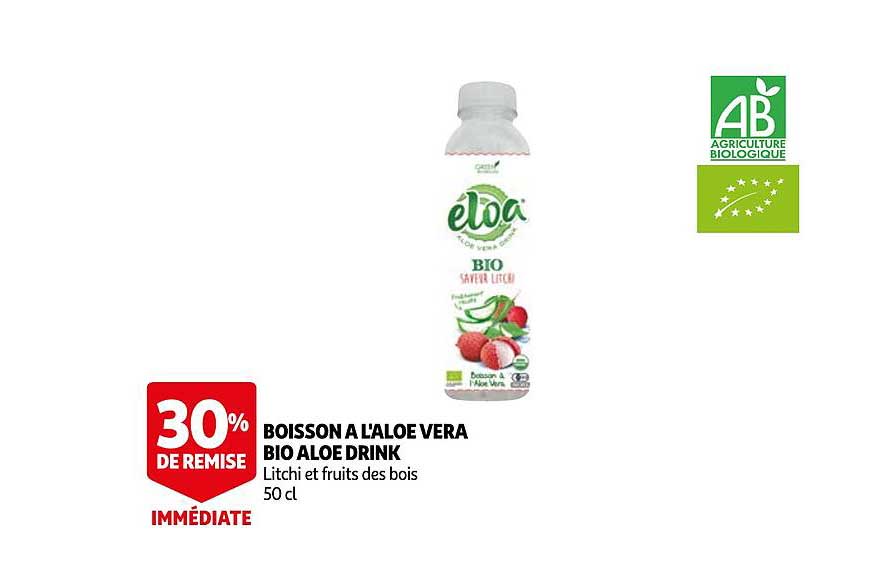 boisson à l'aloé véra bio aloé drink