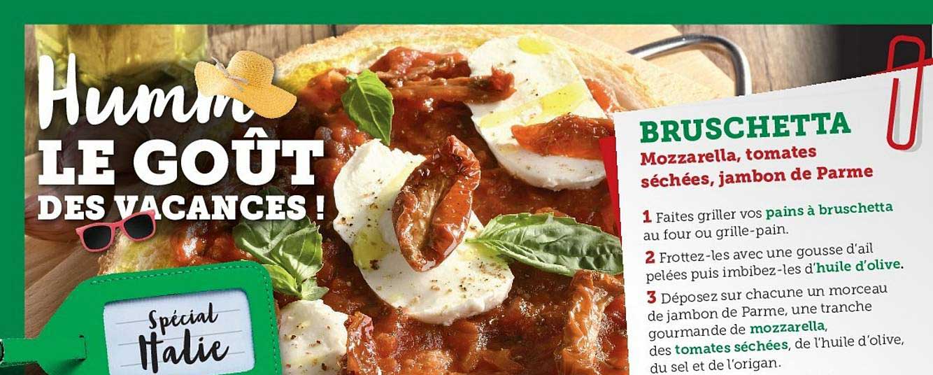 Brushchetta Mozzarella, Tomates Séchées, Jambon De Parme