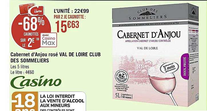 cabernet d'anjou rosé val de loire club des sommeliers