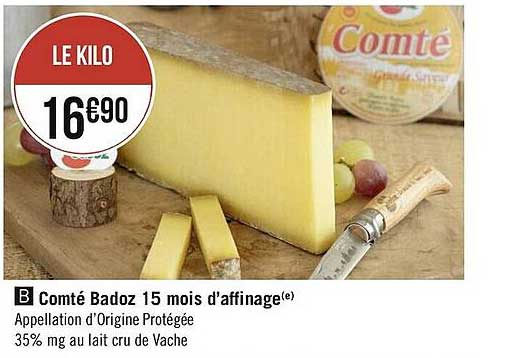 comté badoz 15 mois d'affinage