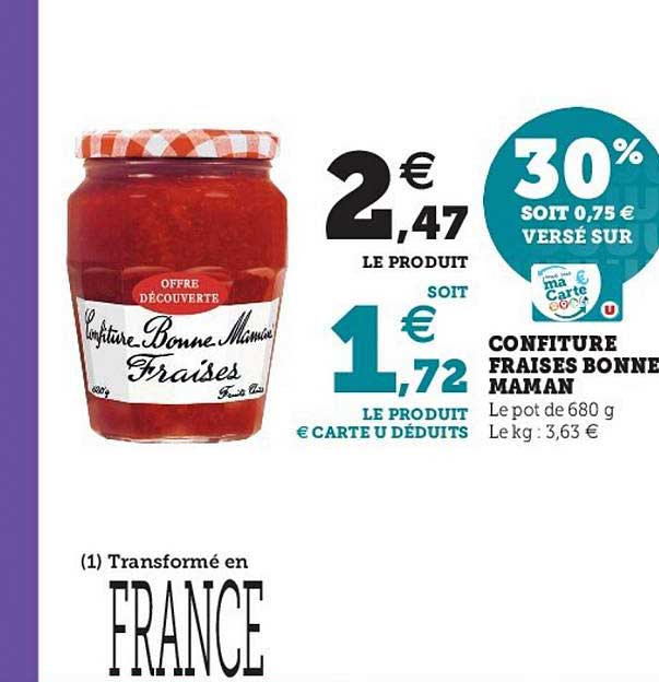 confiture fraises bonne maman