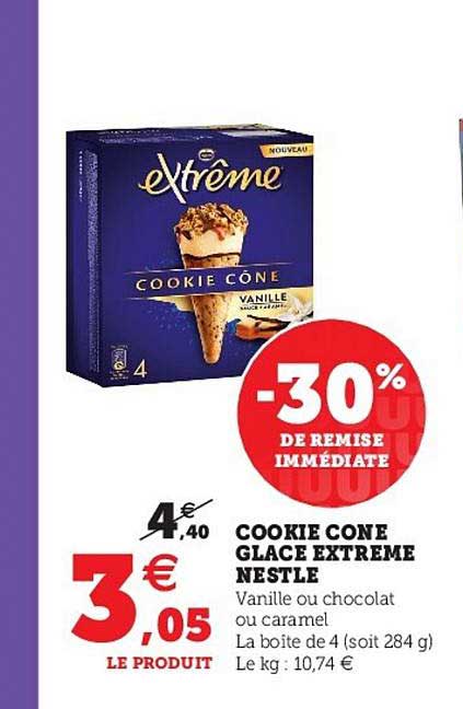 Cookie Cone Glace Extrême Nestlé