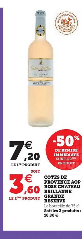 côtes de provence aop rosé château reillanne grande réserve