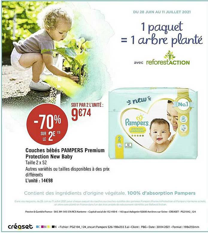 couches bébés pampers premium protection new baby
