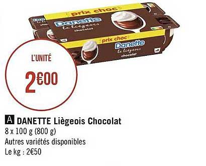 Danette Liégeois Chocolat