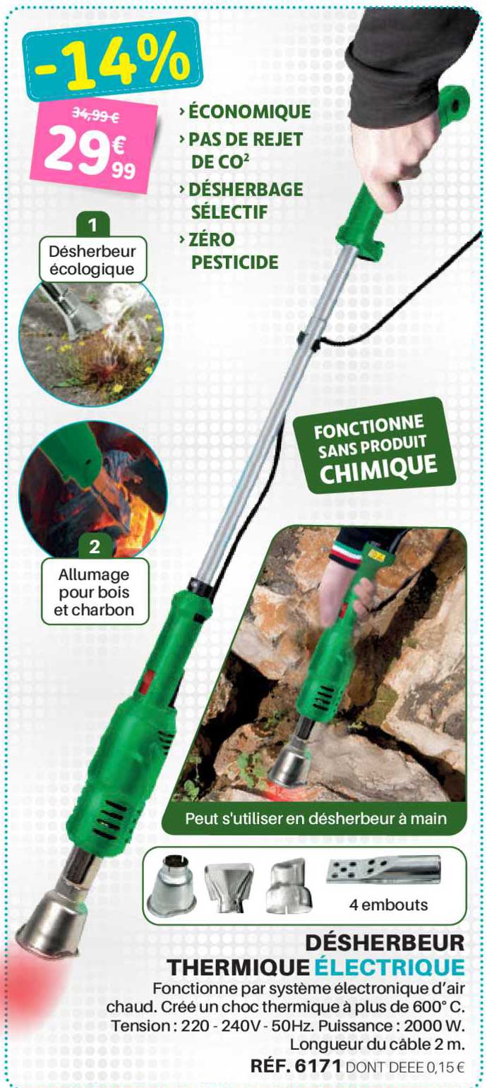 désherbeur thermique électrique