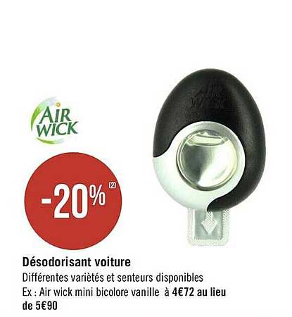désodorisant voiture air wick