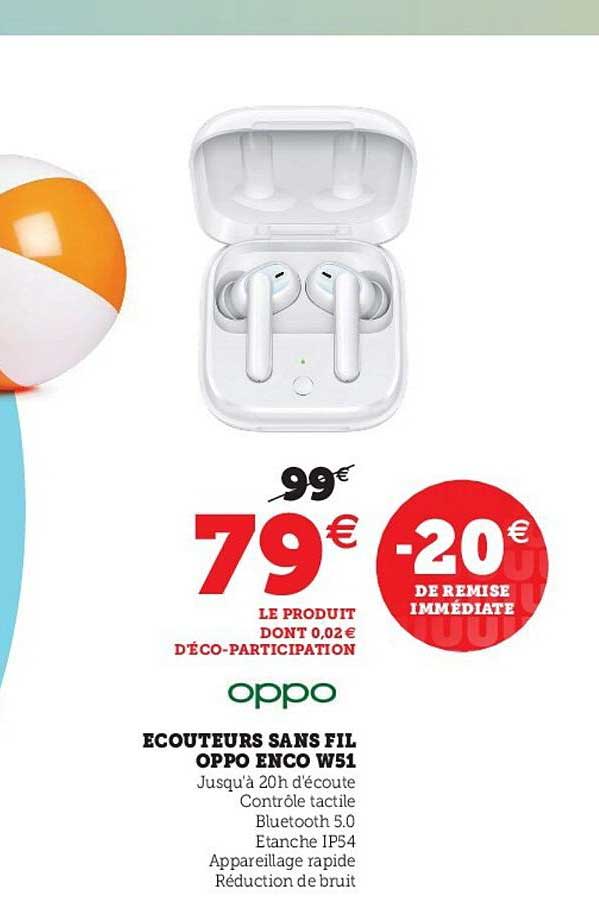 écouteurs sans fil oppo enco w51