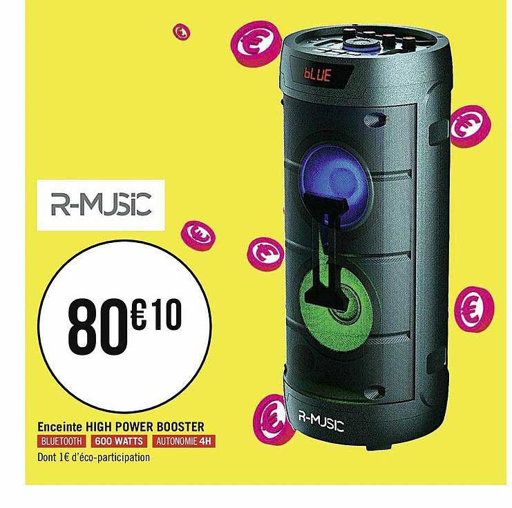 enceinte high power booster r-music