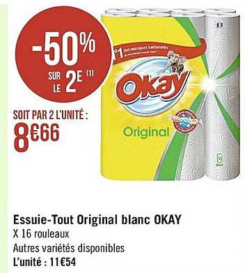 essuie-tout original blanc okay