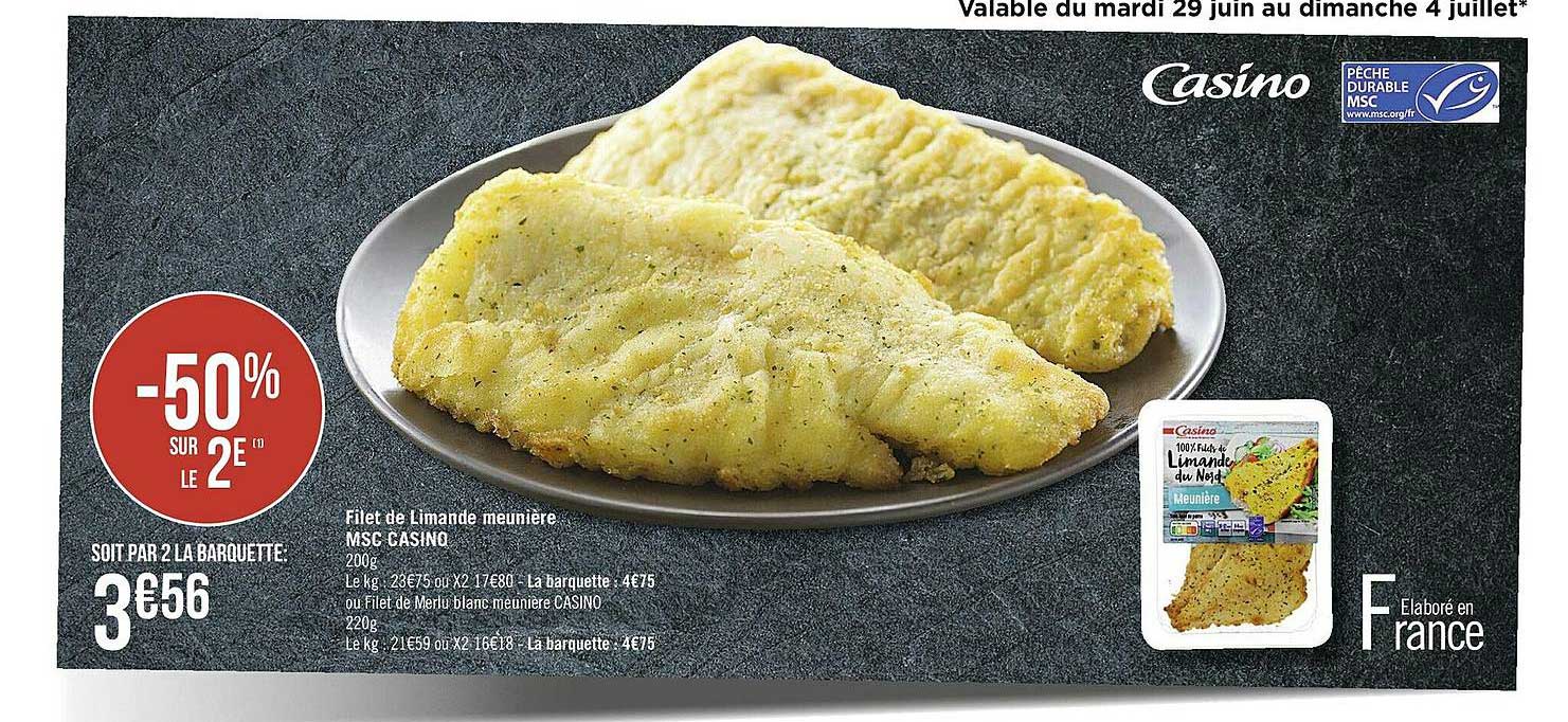 Filet De Limande Meunière Msc Casino