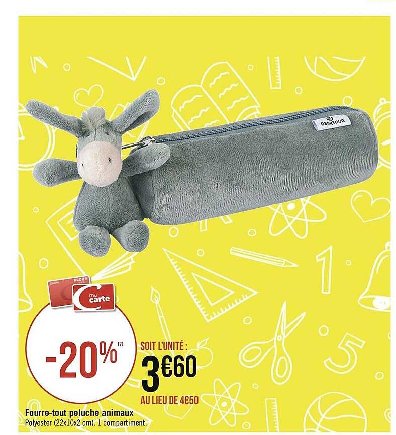 fourre-tout peluche animaux