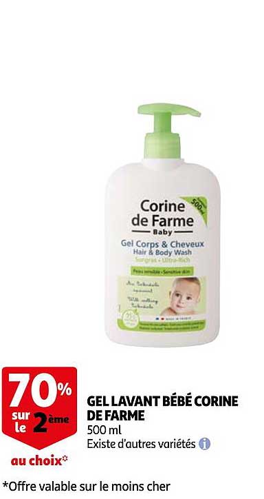 gel lavant bébé corine de farme