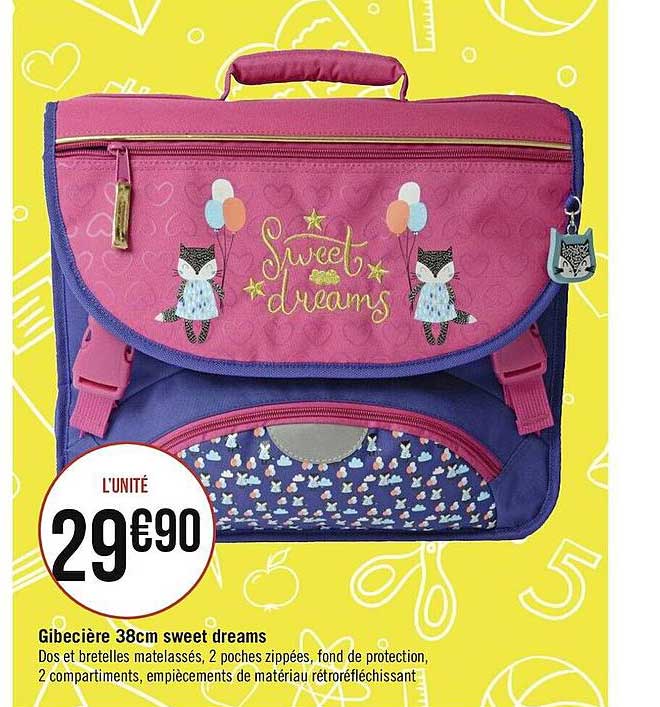 gibecière 38 cm sweet dreams