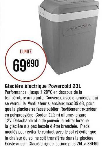 glacière électrique powercold 23l