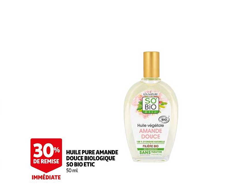 Huile Pure Amande Douce Biologique So Bio étic