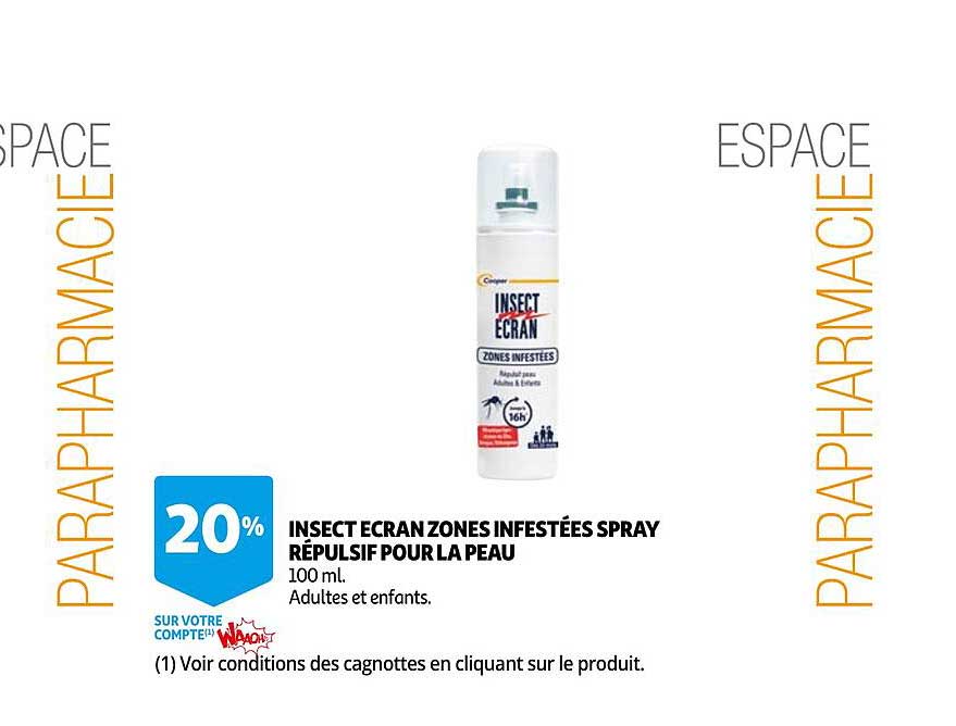 insect écran zones infestées spray répulsif pour la peau
