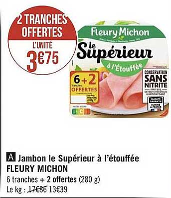 jambon le supérieur à l'étouffée fleury michon