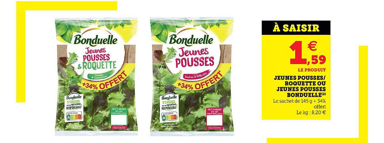 jeunes pousses - roquette ou jeunes pousses bonduelle