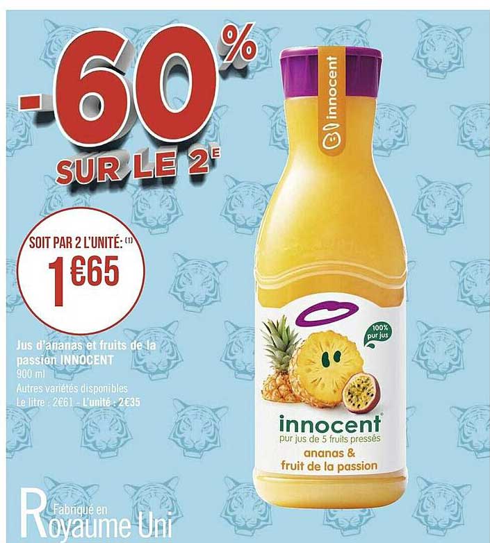 jus d'ananas et fruits de la passion innocent