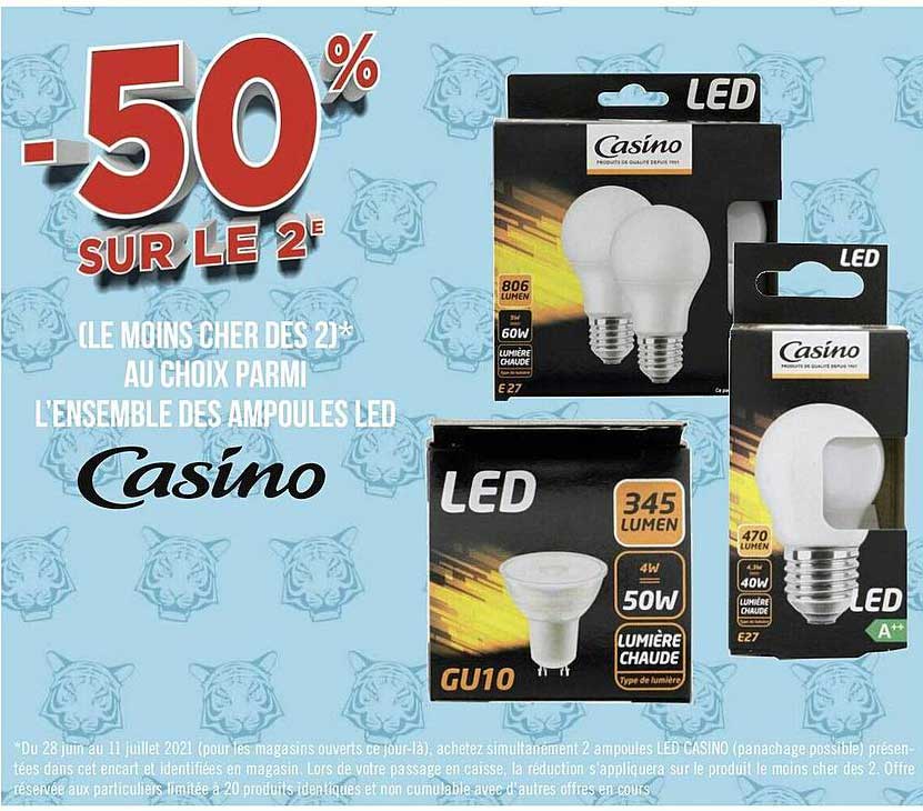 l'ensemble des ampoules led casino