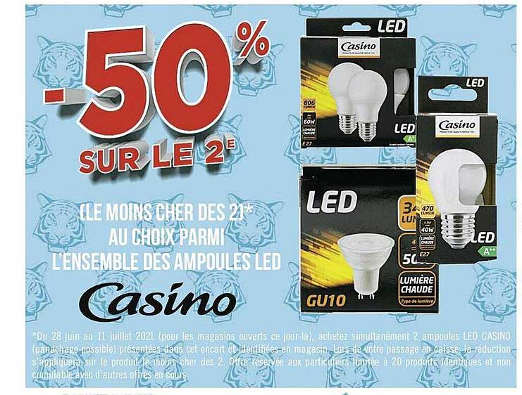 l'ensemble des ampoules led casino