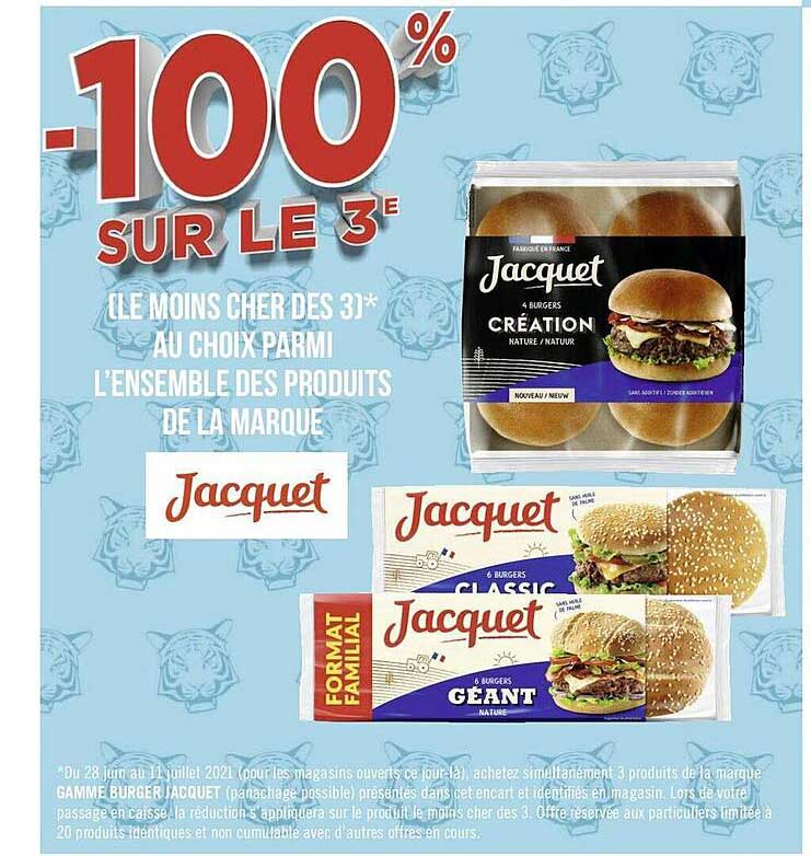 l'ensemble des produits de la marque jacquet