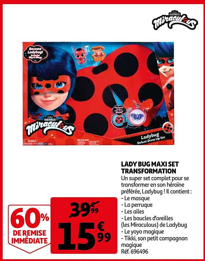 lady bug maxi set transformation miraculous