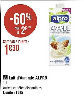 lait d'amande alpro