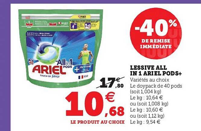 lessive all in 1 ariel pods+