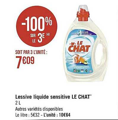 Lessive Liquide Sensitive Le Chat