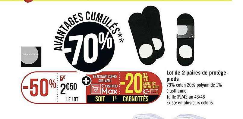 lot de 2 paires de protège-pieds