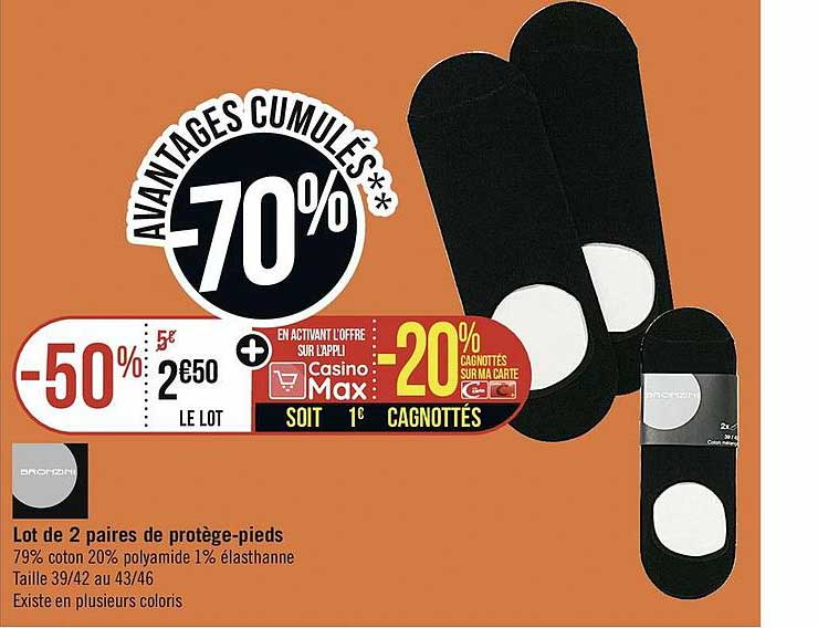 lot de 2 paires de protège-pieds