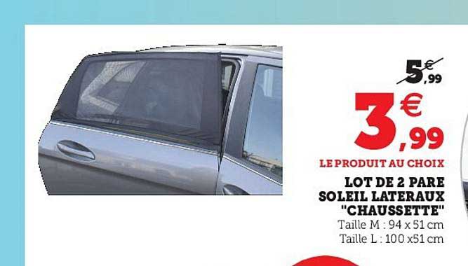 lot de 2 pare soleil latéraux "chaussette"