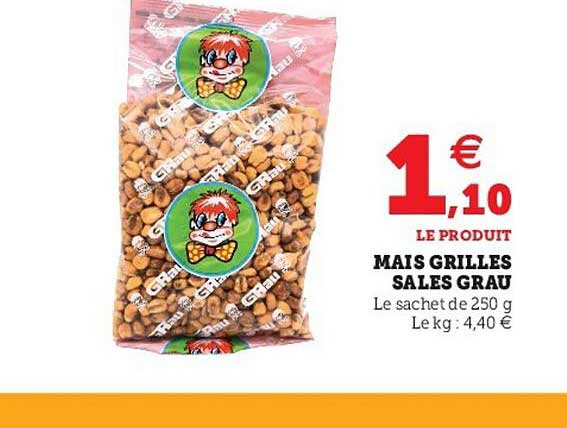 maïs grillés sales grau