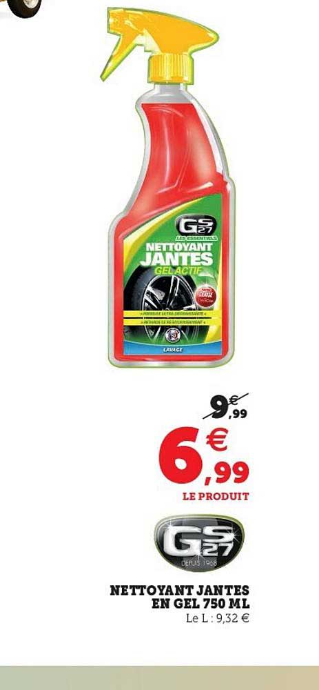 nettoyant jantes en gel 750 ml gs27