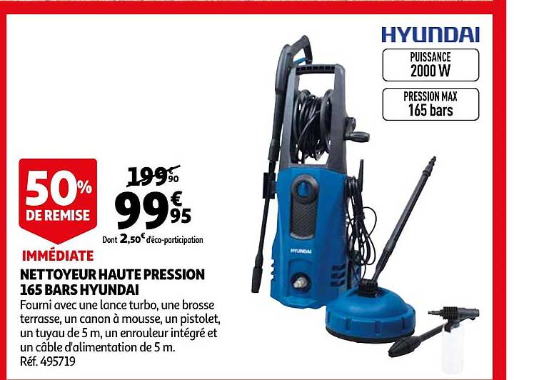 nettoyeur haute pression 165 bars hyundai