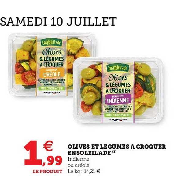 olives et légumes à croquer ensoleil'ade